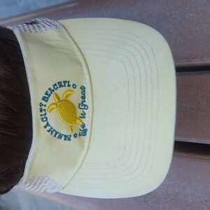 Panama City Beach FL Life is Great Embroidered Snapback Visor Yellow Tan